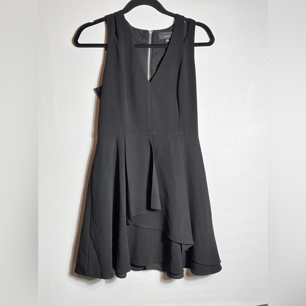 Adelyn Rae Black High Low Mini Dress Small